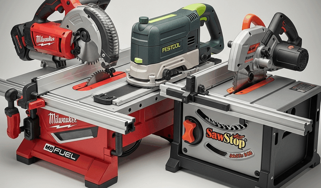 Professional photograph related to: Best Power Tool Brands for Woodworking — Milwaukee, Festool, Saw