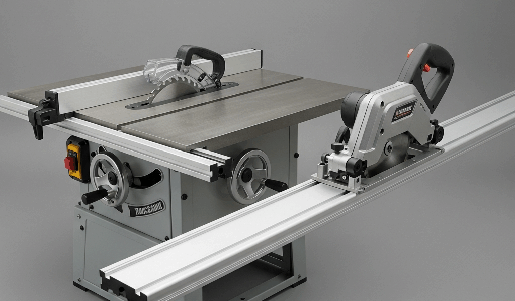 Professional photograph related to: Table Saw vs Track Saw — Which One Do You Actually Need. High qu