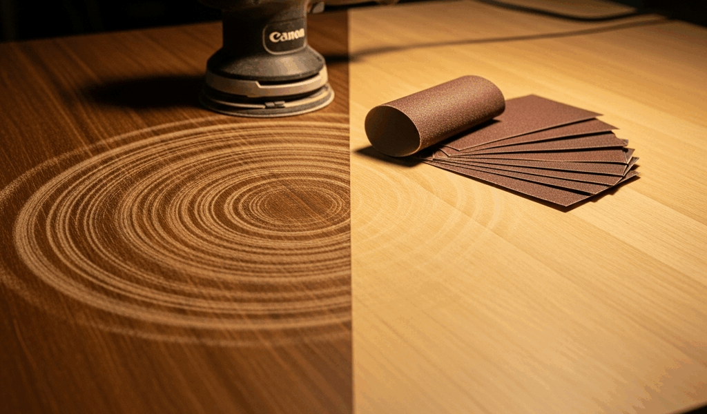 Orbital Sander Swirl Marks on Wood Surfaces Stop Them