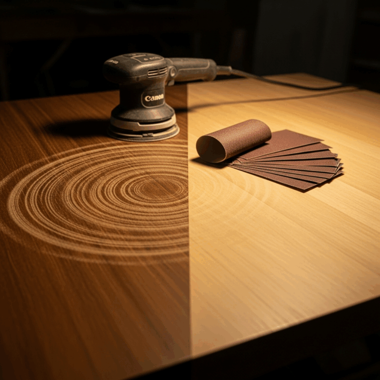 Orbital Sander Swirl Marks on Wood Surfaces Stop Them
